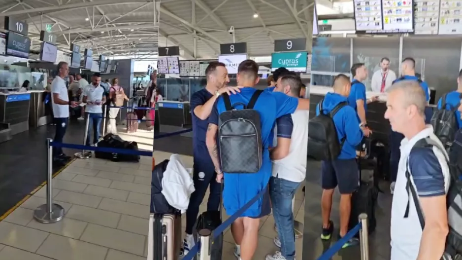 (Βίντεο Kerkida) Στο αεροδρόμιο οι διεθνείς μας