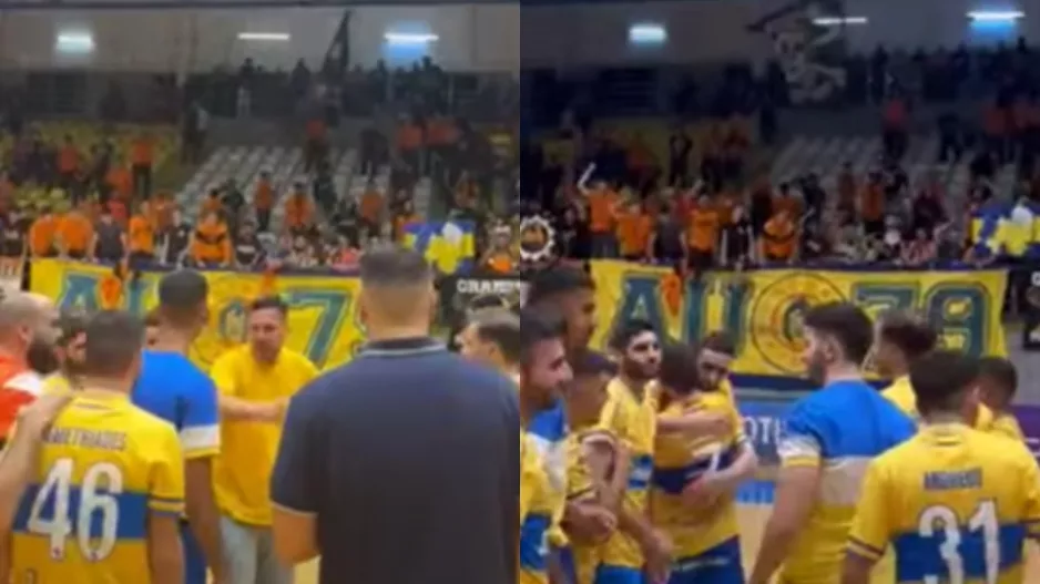 (Βίντεο) Παίκτες-κόσμος έδωσαν το... σύνθημα για πρωτάθλημα!