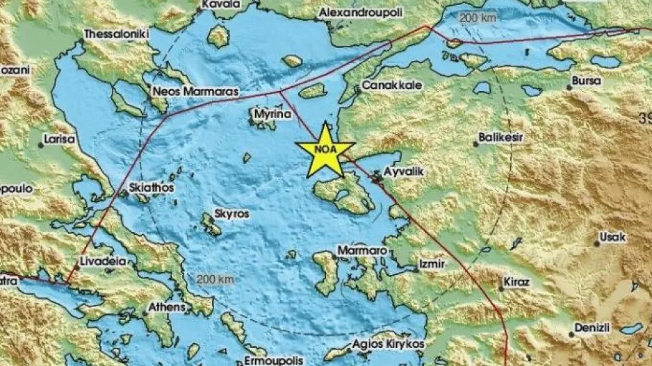 Σεισμός 3,2 Ρίχτερ βόρεια της Μυτιλήνης