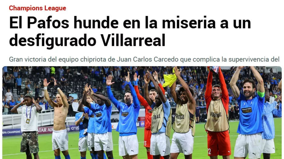 Marca/«Η Πάφος βυθίζει στη μιζέρια μία αγνώριστη Βιγιαρεάλ»