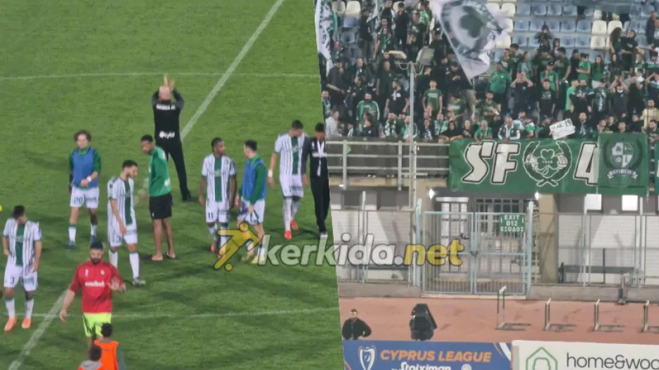 Αποθέωση στον Μπεργκ και τους παίκτες (Φώτος kerkida)