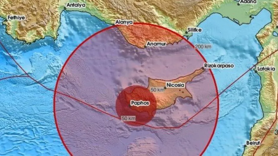 Ισχυρός σεισμός στην Κύπρο
