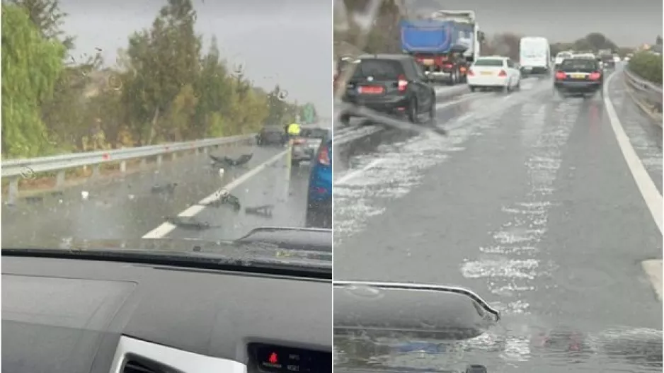 Ατύχημα στην έξοδο Δεκέλειας - Ξυλοτύμβου/ Προσοχή στους δρόμους (Βίντεο)