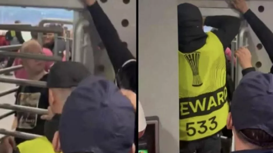 Άγγλος οπαδός εγκλωβίστηκε σε τουρνικέ στο ματς με την Αλβανία (βίντεο)