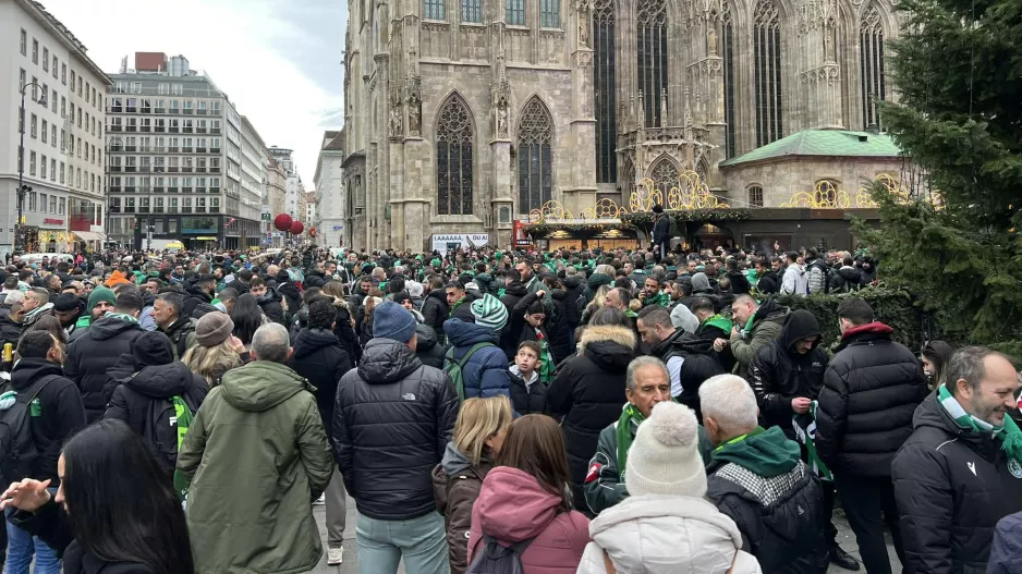 (Βίντεο-Φώτος kerkida) "Πράσινο" pre-game στη Βιέννη