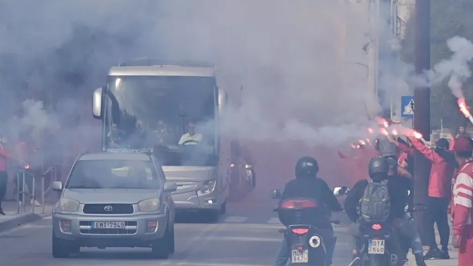 Θερμή υποδοχή του Ολυμπιακού! (Βίντεο-Φώτο)