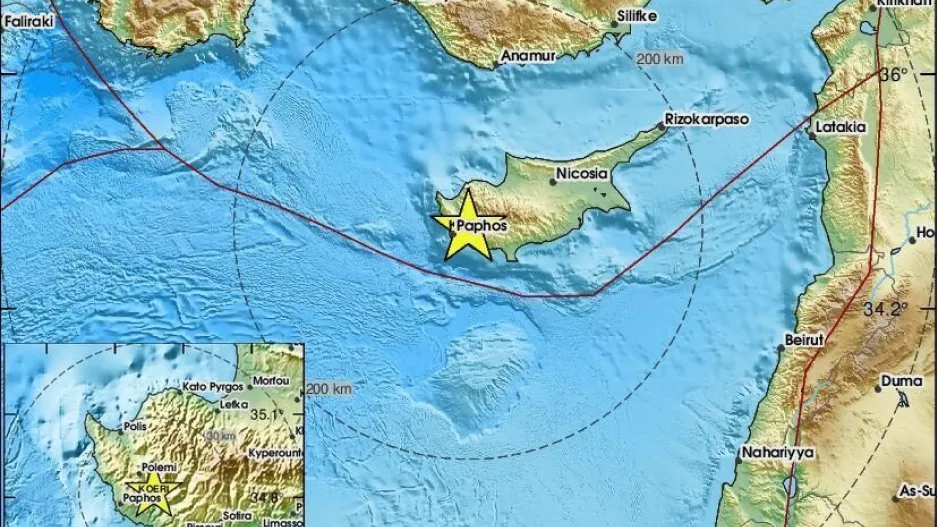 Σεισμός 3,5 Ρίχτερ τα ξημερώματα στην Κύπρο
