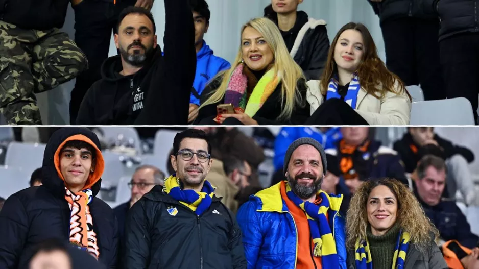 ΦΩΤΟΣ/Οι Απολλωνίστες και οι ΑΠΟΕΛίστες στις κερκίδες