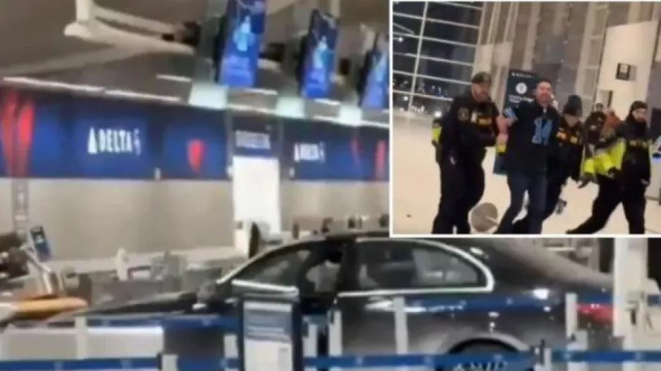 Αυτοκίνητο εισέβαλε στο κτήριο του αεροδρομίου κι έφτασε μέχρι το check-in (Βίντεο)