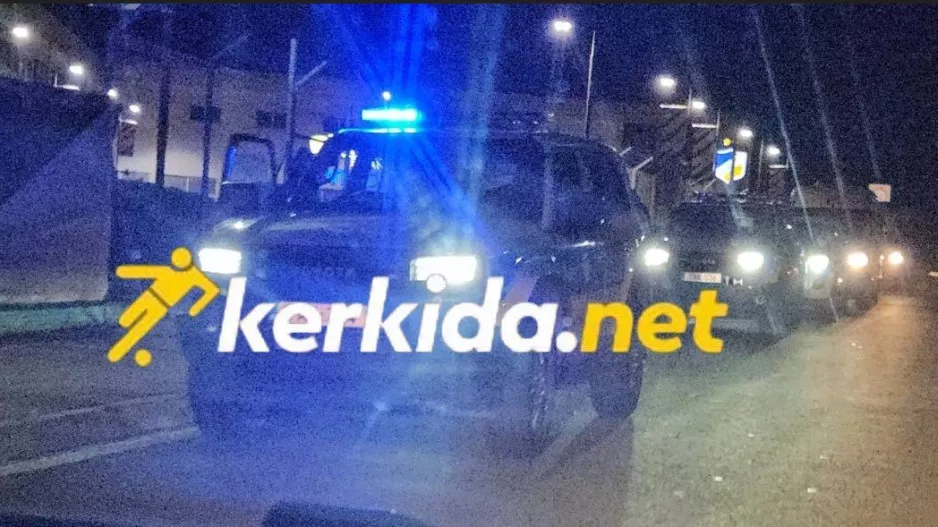 Ισχυρή αστυνομική δύναμη έξω απ' τον Αρχάγγελο (Φώτος/Βίντεο Kerkida)
