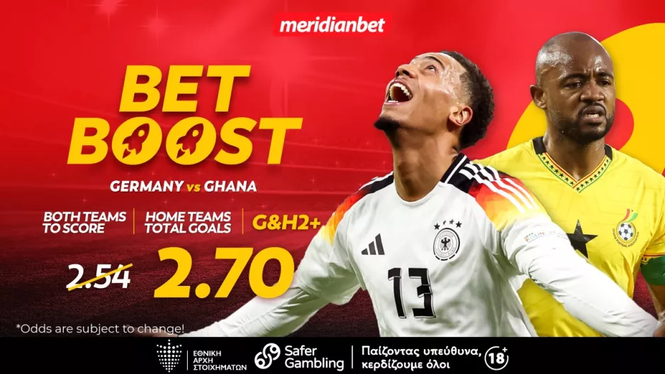 Γερμανία-Γκάνα: Συνδυασμός με bet boost στο σούπερ 2.70! – Εδώ οι καλύτερες αποδόσεις της αγοράς!