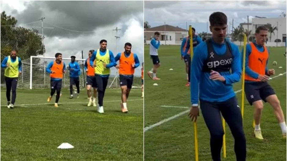 Πλάνα από την προπόνηση  