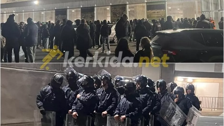 Το σκηνικό έξω απ' την Αρένα (Φώτος/Βίντεο Kerkida)