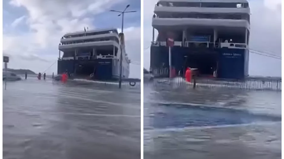 Ένα η θάλασσα με το λιμάνι της Τήνου!
