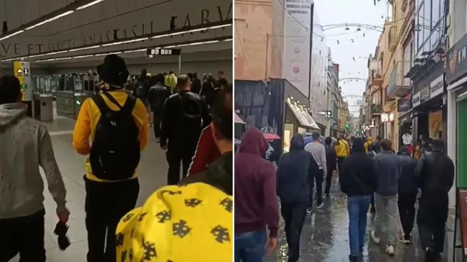 Πορεία των οπαδών της ΑΕΚ στο γήπεδο (Βίντεο)