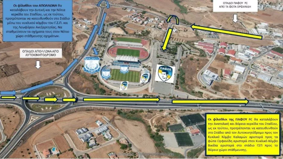 Διευθετήσεις και μέτρα ασφαλείας για τον τελικό Κυπέλλου