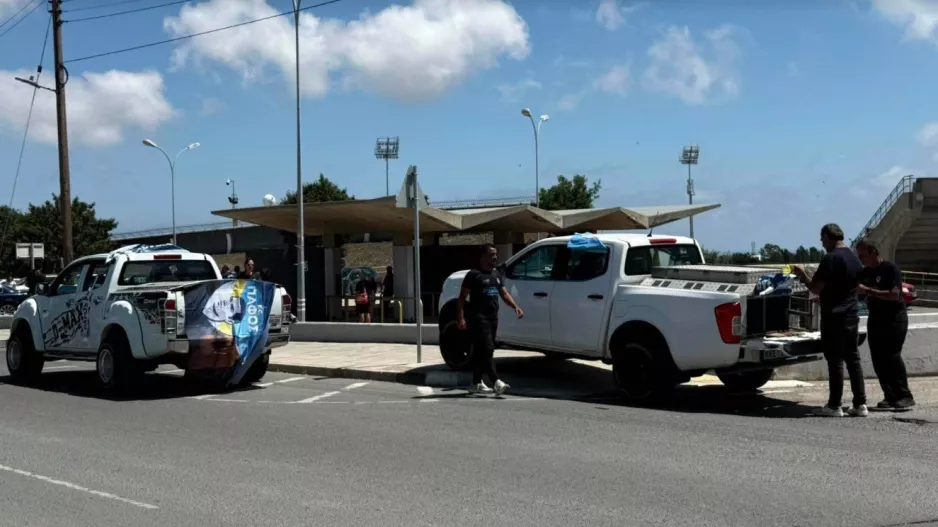 Πλάνα απ' το "Στέλιος Κυριακίδης"... πριν την αναχώρηση (Βίντεο Kerkida)
