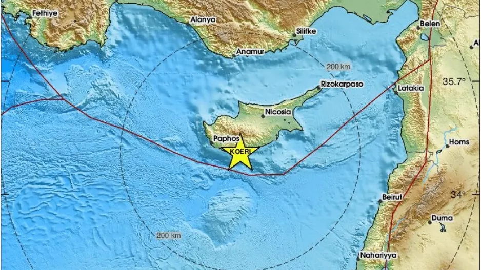 Σεισμός με επίκεντρο τη Λεμεσό