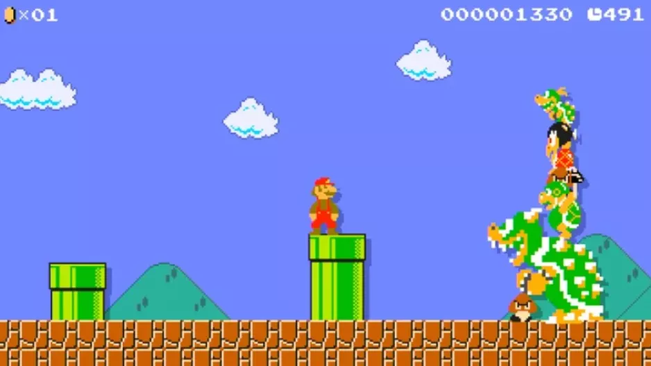 Τέσσερα frames από το τέλειο Super Mario Bros speedrun