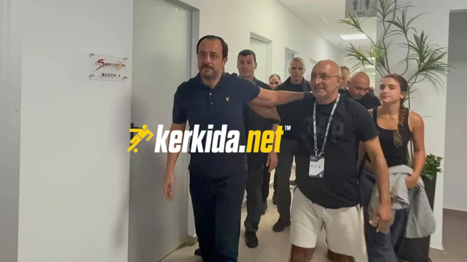 (Βίντεο kerkida) Στο "Αλφαμέγα" ο Χριστοδουλίδης: "Σήμερα που ήρθα, θα προκριθούμε"