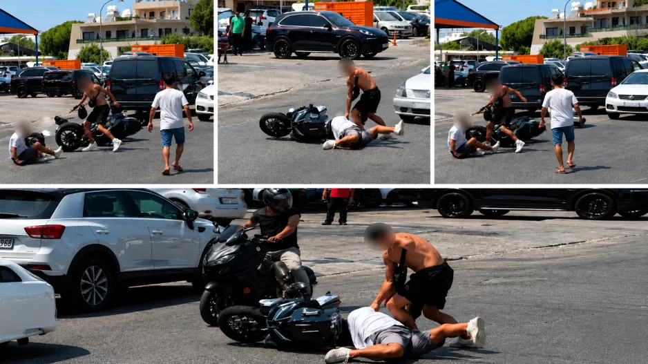 Άγριο σκηνικό στη μέση του δρόμου στη Λεμεσό
