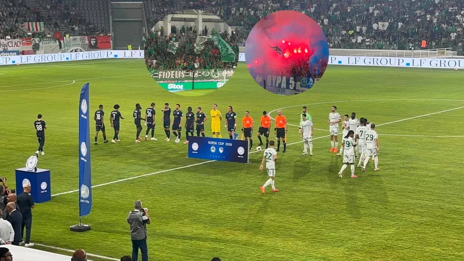 (Bίντεο Kerkida) Είσοδος και... "ζεστή" ατμόσφαιρα από τις εξέδρες