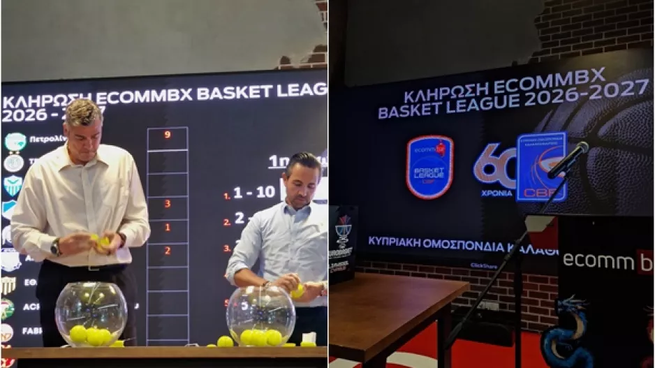 Η κλήρωση της ECOMMBX Basket League 2026/27