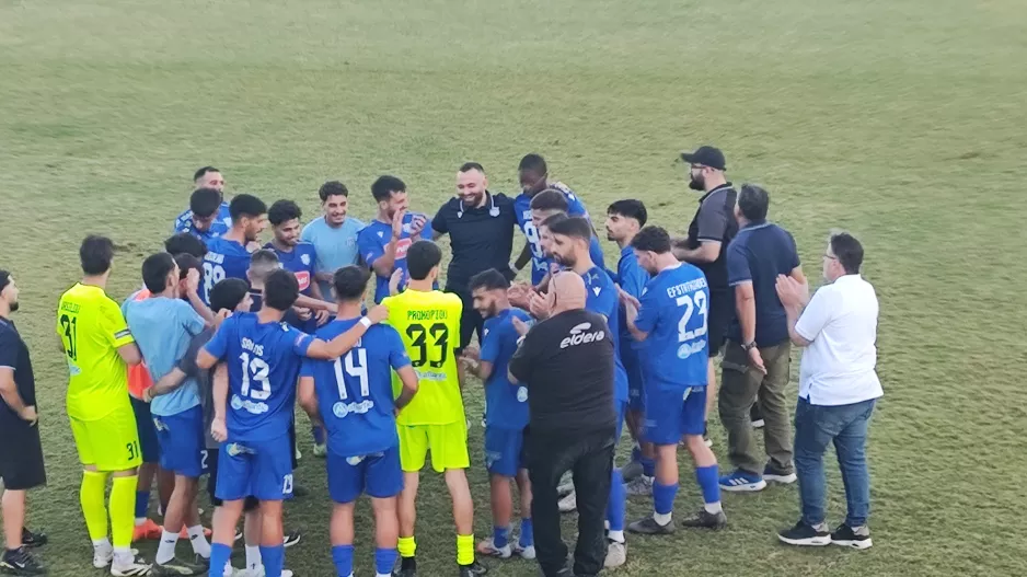 Εθνικός Λατσιών: Οι πανηγυρισμοί μετά το 3-1 με Ορμήδεια (Φώτος)