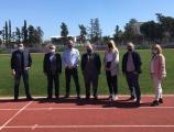 Επίσκεψη Προέδρου ΚΟΑ στο γήπεδο στίβου του Λανιτείου και στη Σχολική Εφορεία Λεμεσού