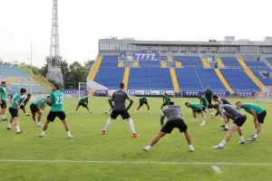 (ΦΩΤΟΣ) Προπόνηση στην Vivacom Arena