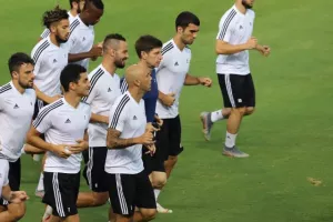 H προπόνηση των Αζέρων (φώτος)