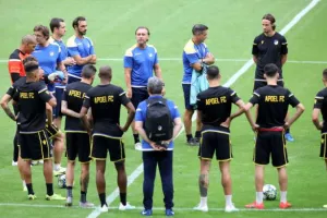 (ΦΩΤΟΣ) Προπόνηση στο Γιόχαν Κρόιφ Αρένα 