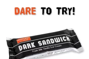  DARE TO TRY… το Νέο παγωτό PAPAFiLiPOU Dark Sandwich!