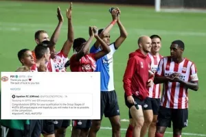Ευχές και ευχαριστίες μεταξύ Απόλλων και PSV