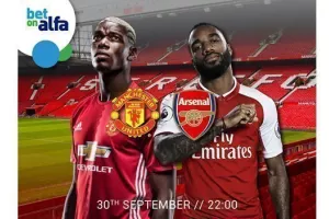 MAN UTD ή Arsenal; Δείτε τις αποδόσεις της BET ON ALFA 