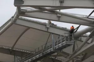Συνεχίζονται οι εργασίες επέκτασης του στεγάστρου της Αγιάς Σοφιάς