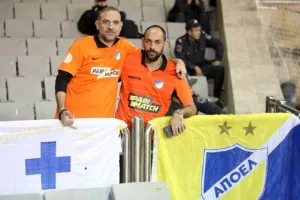Ο κόσμος του ΑΠΟΕΛ στο "Tofiq Bahramov" 