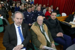 Ο Πρόεδρος του ΚΟΑ στην απονομή του «Χρυσού Κλειδιού  της πόλης» στον Παύλο Κοντίδη 