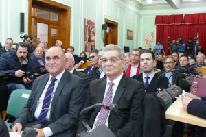 Ο Πρόεδρος του ΚΟΑ στην απονομή του «Χρυσού Κλειδιού  της πόλης» στον Παύλο Κοντίδη 