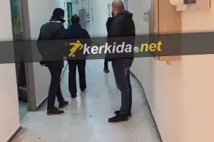 Στ' αποδυτήρια ο Νίκος Κίρζης...