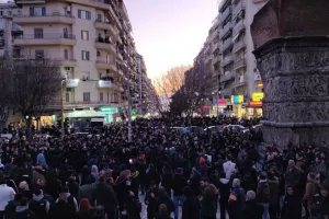 Εικόνες από το συλλαλητήριο των φίλων του ΠΑΟΚ