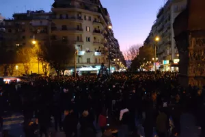 Εικόνες από το συλλαλητήριο των φίλων του ΠΑΟΚ