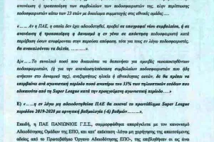 Πανιώνιος: Έστειλε εξώδικο στην Λίγκα να μην γίνει το ματς με την Ξάνθη!