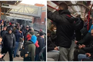 Δεν βάζουν μυαλό/Lockdown... με συνωστισμό στα τρένα! (φώτος)