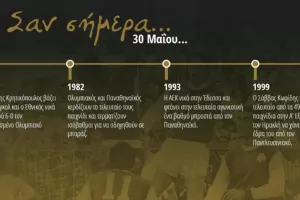60 χρόνια Α' Εθνική: Σαν σήμερα, 30 Μαΐου