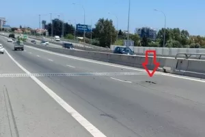 Κλειστό τμήμα του αυτοκινητόδρομου Λεμεσού-Λευκωσίας