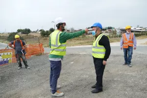 Επιθεώρηση... των έργων για το γήπεδο στο Κολόσσι (Φώτος)