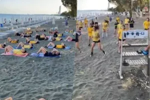 (ΩΡΑΙΑ Βίντεο/ΑΕΛ) Gym… στην αμμουδιά με Κούλλη!