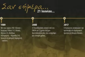 60 χρόνια Α' Εθνική: Σαν σήμερα, 21 Ιουνίου