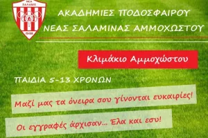 Νέα Σαλαμίνα/Εγγραφές για τα grassroots